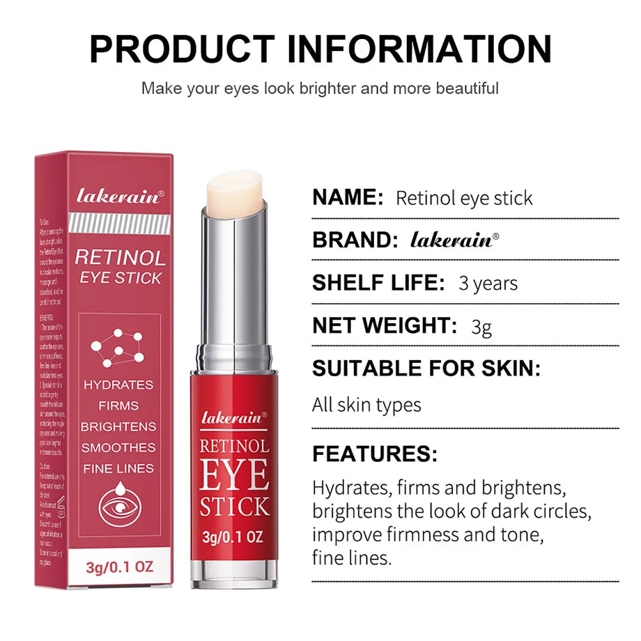 Crema de ojos con retinol para aclarar ojeras y reafirmar la piel. Sérum reparador instantáneo para el contorno de ojos para mujeres. Cuidado de los ojos femeninos.