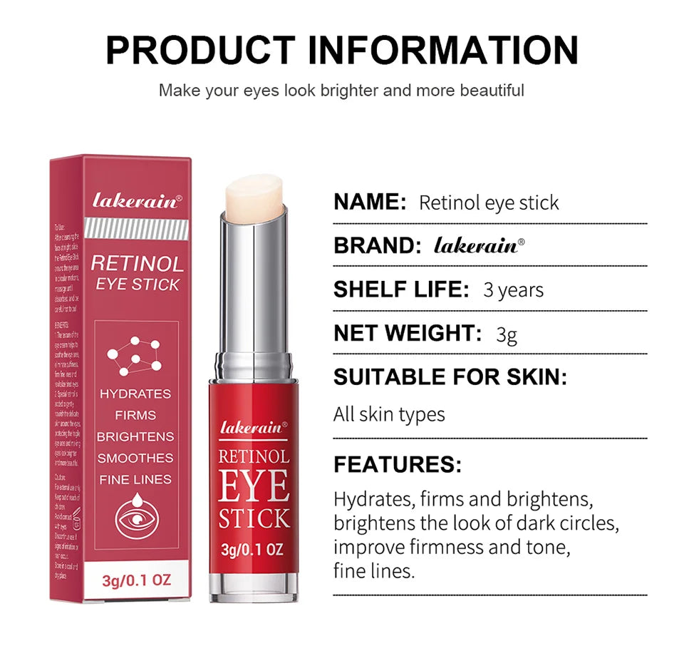 Crema de ojos con retinol para aclarar ojeras y reafirmar la piel. Sérum reparador instantáneo para el contorno de ojos para mujeres. Cuidado de los ojos femeninos.