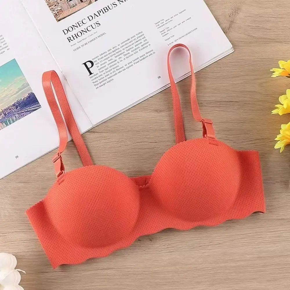 Sexy Comfort One-piece Underwear Adjustable Candy Color Pushup Bra Anti-sagging Lifting Push Up Bras Women