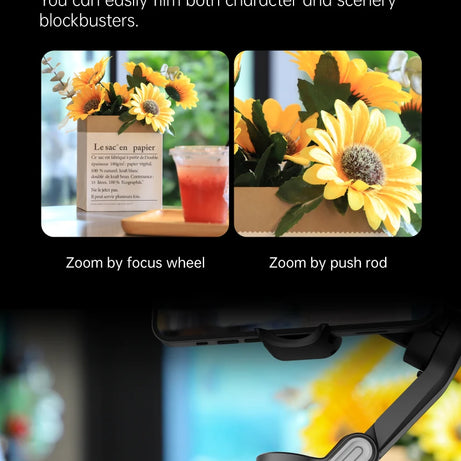 Stabilisateur à cardan 3 axes pour smartphone, pliable, portable, pour l'enregistrement vidéo, les vlogs et les appareils Android. Stabilisateur anti-tremblement PTZ pour iPhone et Android.