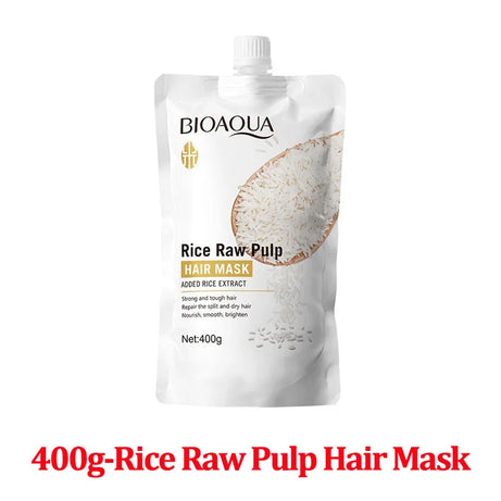 Masque capillaire magique à la kératine 10/30/50/100/400 g - Réparation en 5 secondes - Cheveux abîmés et frisés - Soin hydratant au riz - Doux, lisse et brillant