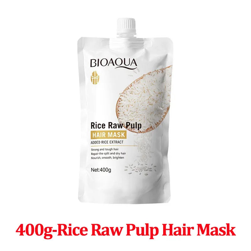 Masque capillaire magique à la kératine 10/30/50/100/400 g - Réparation en 5 secondes - Cheveux abîmés et frisés - Soin hydratant au riz - Doux, lisse et brillant
