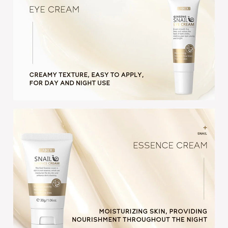 3pcs/set LAIKOU Vitamin C 24K Golden Sakura Skin Care Sets Face Cream Serum Eye Cream Moisturizing Anti Wrinkles Face Care Kit