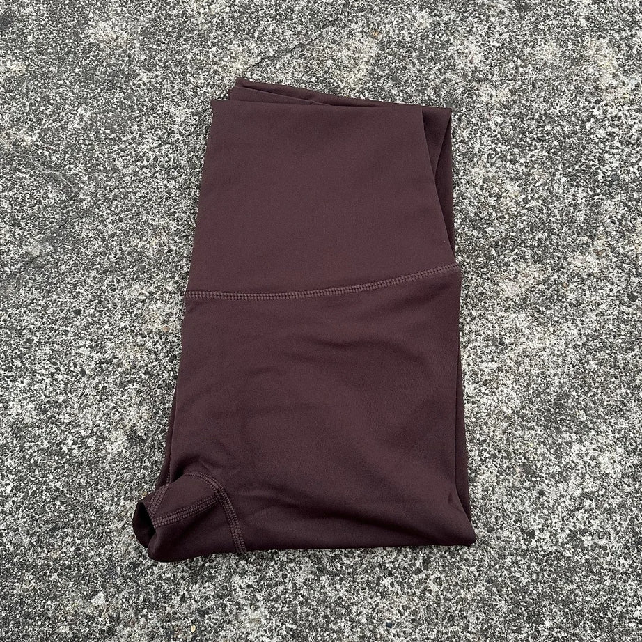 Solid Color Back Waist Pocket High Waist Yoga Legging Women Sport Cropped Pants Butter Athletic Gym Comprehensive Training Jog