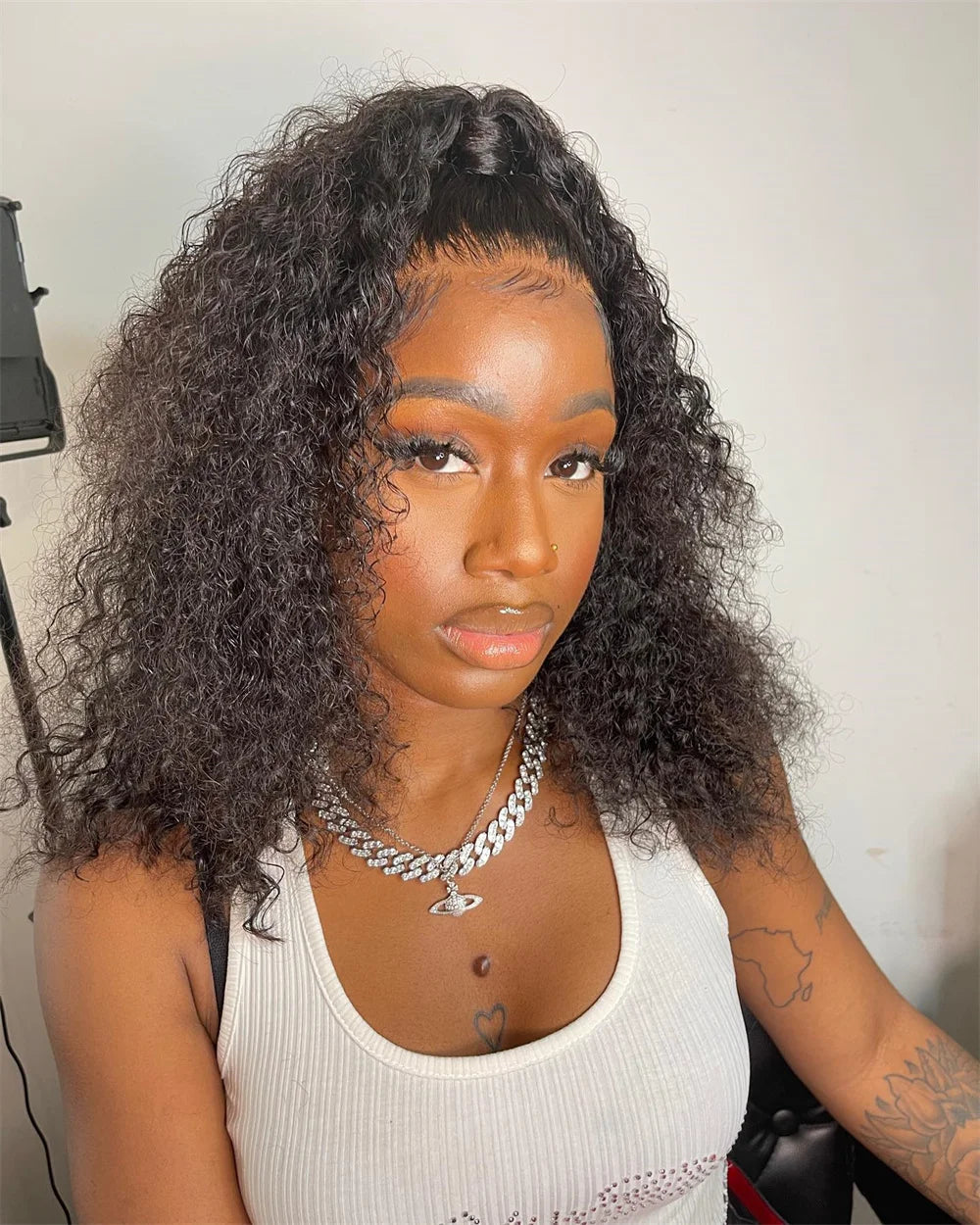 Perruques bouclées au carré, cheveux humains brésiliens, 13x4 Deep Water Wave, perruques frontales en dentelle 5x1 et 13x1 avec raie en T, pour femmes, pré-épilées à 200 %.