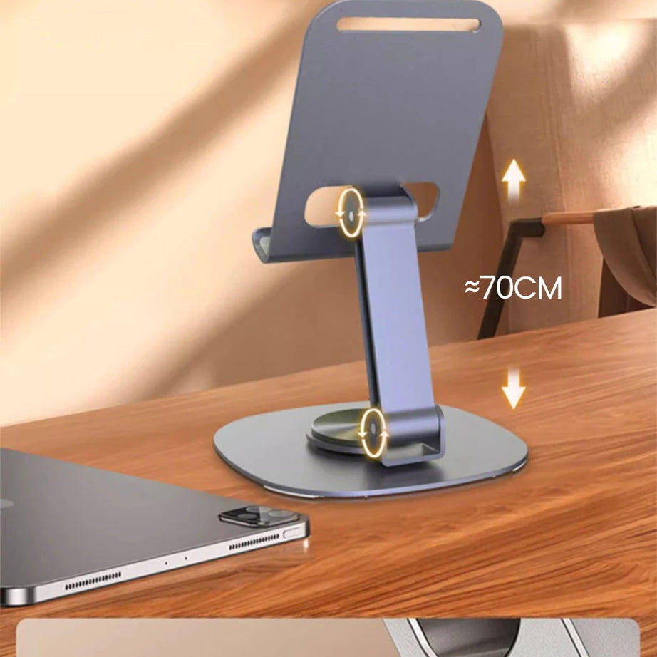 Support de téléphone portable rotatif Olaf pour table, compatible iPad, Samsung et iPhone 15, 14 et 13 pouces.