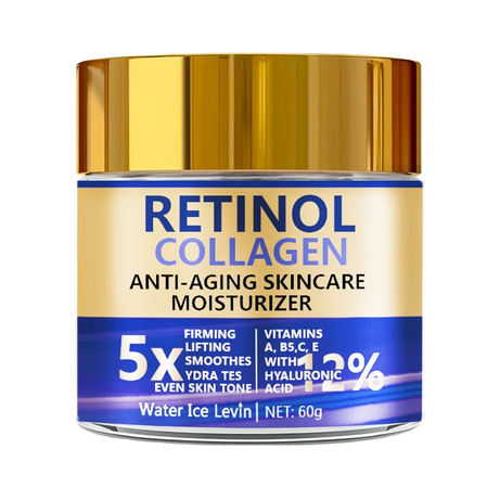 Crème visage au rétinol et collagène 60 g, soin hydratant raffermissant anti-âge à l'acide hyaluronique, livraison rapide