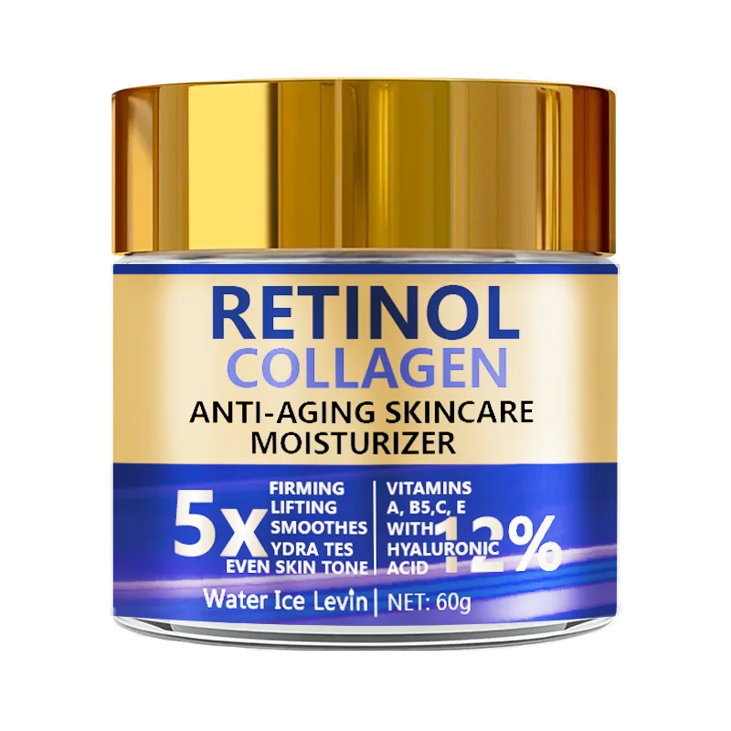 Crème visage au rétinol et collagène 60 g, soin hydratant raffermissant anti-âge à l'acide hyaluronique, livraison rapide
