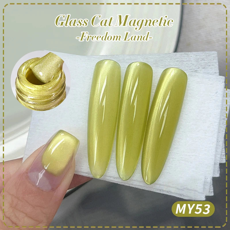 Vernis à ongles semi-permanent BORN PRETTY 10 ml, perles de verre roses, chat, gel magnétique, manucure semi-permanente Spring Moonlight Jelly Crystal.