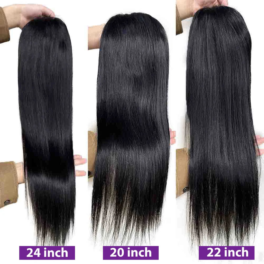 Perruque 6x4 sans colle en cheveux humains, perruque 4x4 prête à porter, perruque frontale en dentelle lisse, pré-coupée et pré-épilée, livraison en 3 jours.