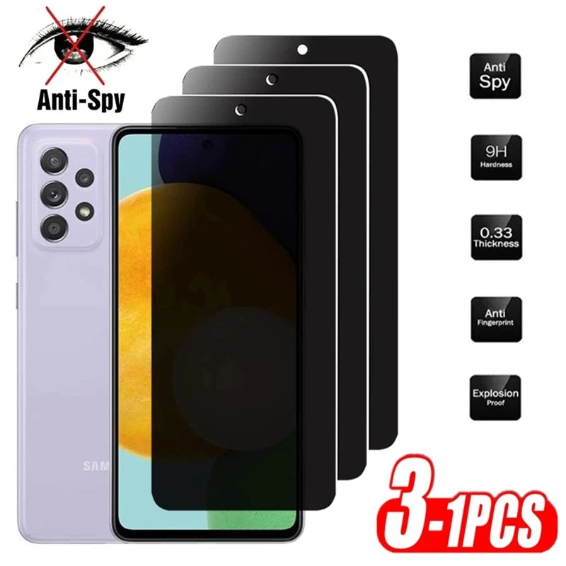 Protector de pantalla de vidrio templado con privacidad (1-3 unidades) para Vivo Y01 Y21 Y33 Y55 Y70 Y11S Y20S Y21S X21S Y93S Y21G Z5 Y20A Y21A Anti-espía