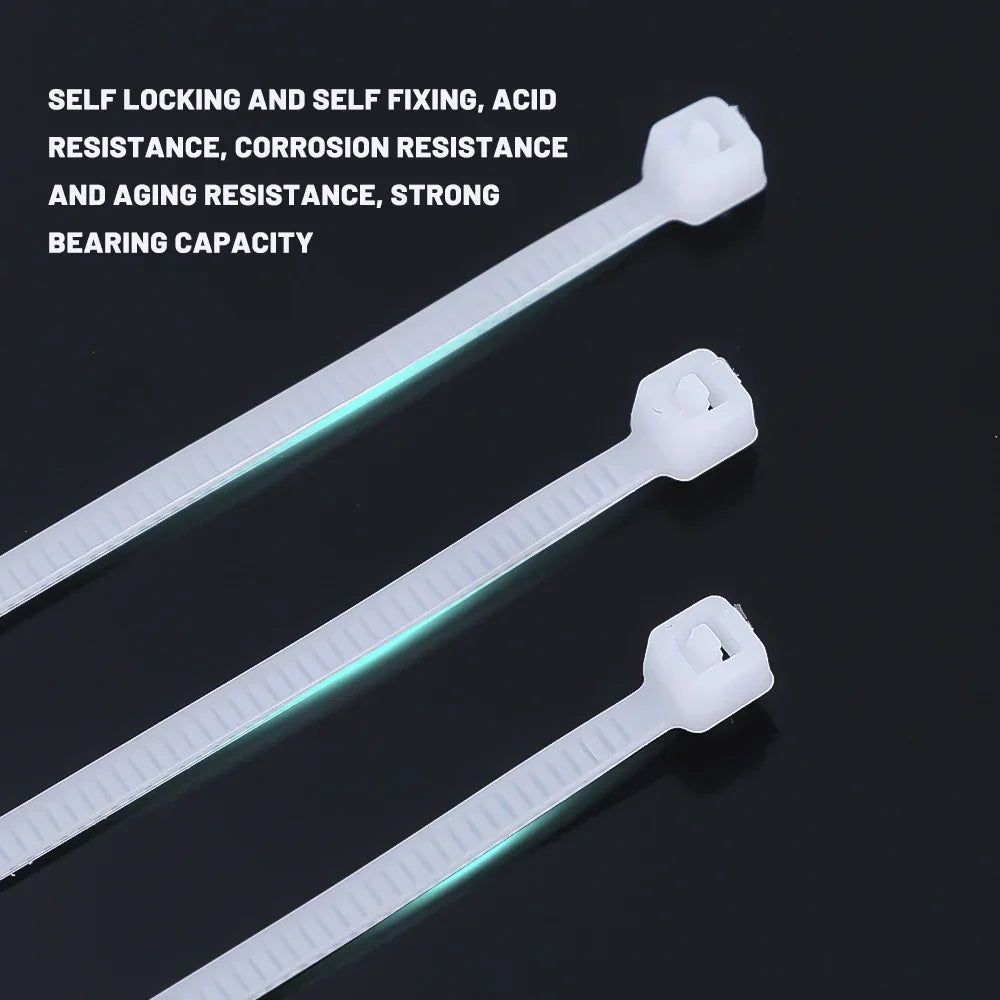 Nylon Cable Ties Self-Locking Zip Ties 100-1000pcs