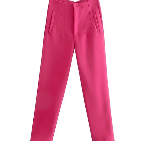 Tenues de bureau Koekop Pantalons crayon Noir Rose Blanc Pantalons Femme Mode Vêtements de bureau Pantalons taille haute pour femmes Pantalons habillés