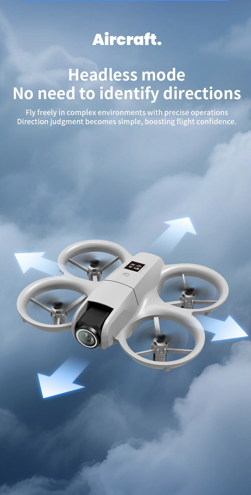 Nouveau mini drone H135 WIFI FPV Hover, caméra 4K professionnelle, lumières colorées, drone RC pliable, quadricoptère, jouet RC, cadeau