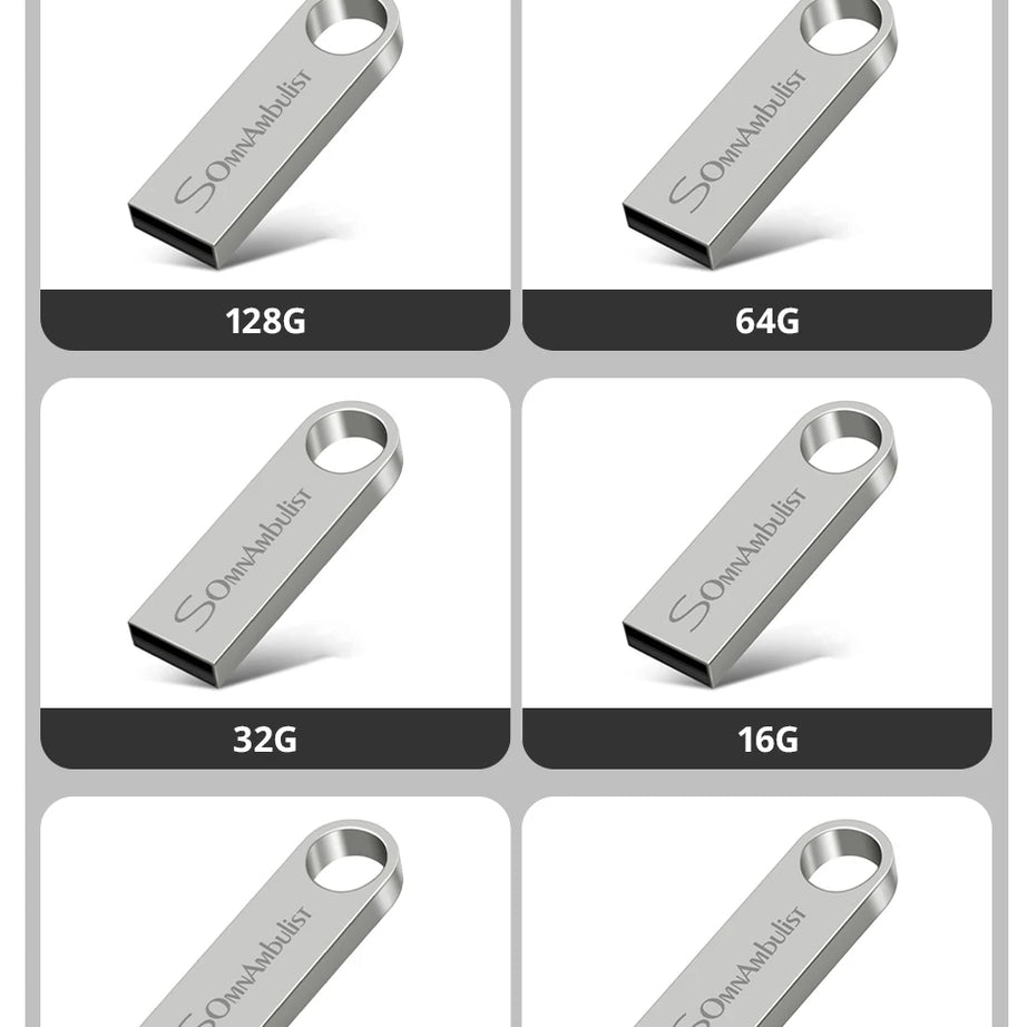 Clé USB SomnAmbulist 32 Go, 64 Go, 128 Go, USB 2.0 haute vitesse pour PC et appareils mobiles ; mini-clé USB 16 Go, 32 Go, 64 Go, 8 Go, 4 Go