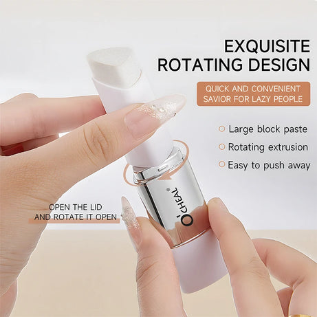 Fond de teint stick thermosensible O'CHEAL, couvrance du visage, imperfections et pores, double embout, fini mat.