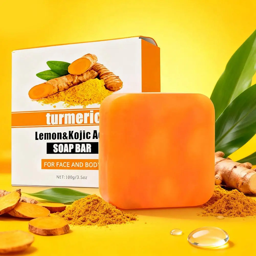 Turmeric Soap Face Cleansing Anti Acne Whitening Skin Lightening Face Remove Pimples Lightening Ginger Handmade Soap