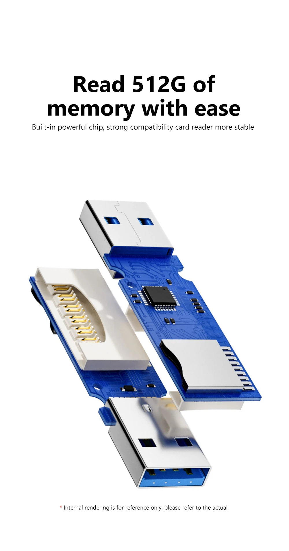 Lecteur de cartes USB 3.0 2 en 1, lecteur de cartes micro TF/SD, adaptateur USB, lecteur de cartes haute vitesse pour cartes mémoire TF, accessoires pour PC et ordinateur portable