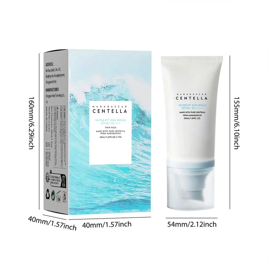 50+ Facial Sunscreen Centella Protector Solar Sunblock Skin Whitening Cream Korean Moisturizing Protector Care Body Sunscreen