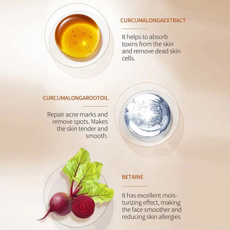 Crème visage éclaircissante au curcuma - Atténue les rides et ridules - Révèle un teint plus jeune et lumineux - Hydrate et soigne le visage