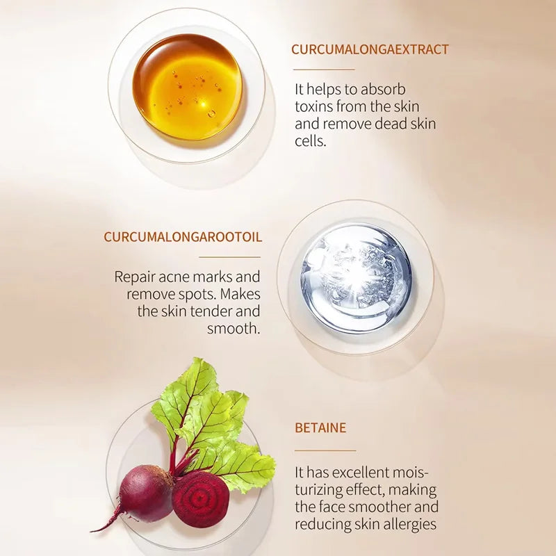 Crème visage éclaircissante au curcuma - Atténue les rides et ridules - Révèle un teint plus jeune et lumineux - Hydrate et soigne le visage