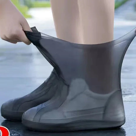 1 paire de couvre-chaussures imperméables en silicone, résistants aux irrégularités du bord, pour bottes de pluie, accessoires pour les journées pluvieuses en extérieur