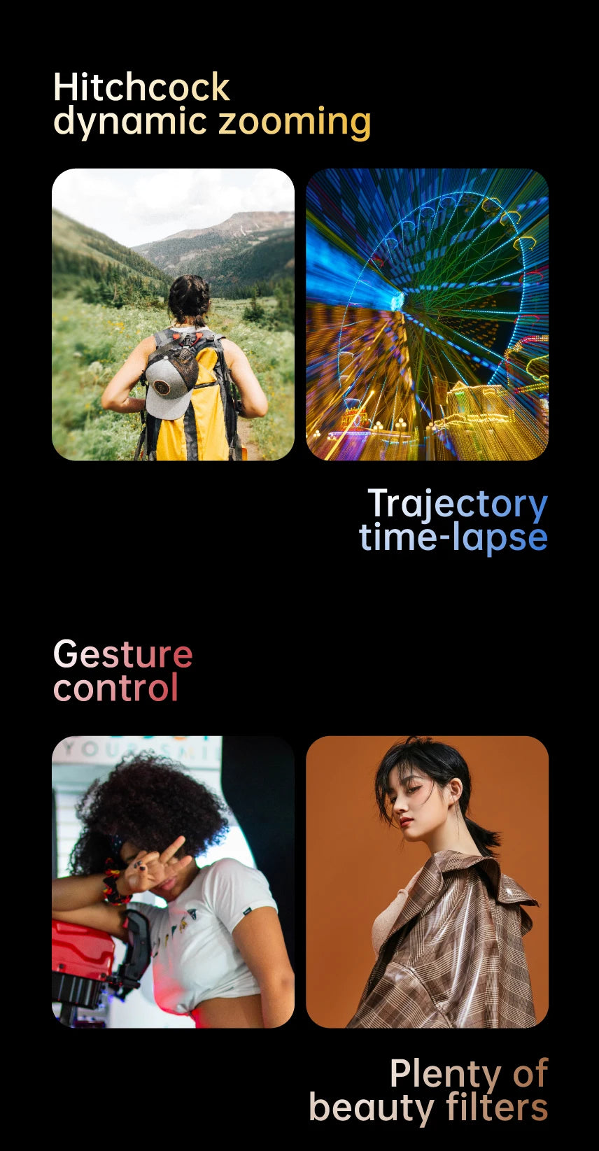 Stabilisateur à cardan 3 axes pour smartphone, pliable, portable, pour l'enregistrement vidéo, les vlogs et les appareils Android. Stabilisateur anti-tremblement PTZ pour iPhone et Android.