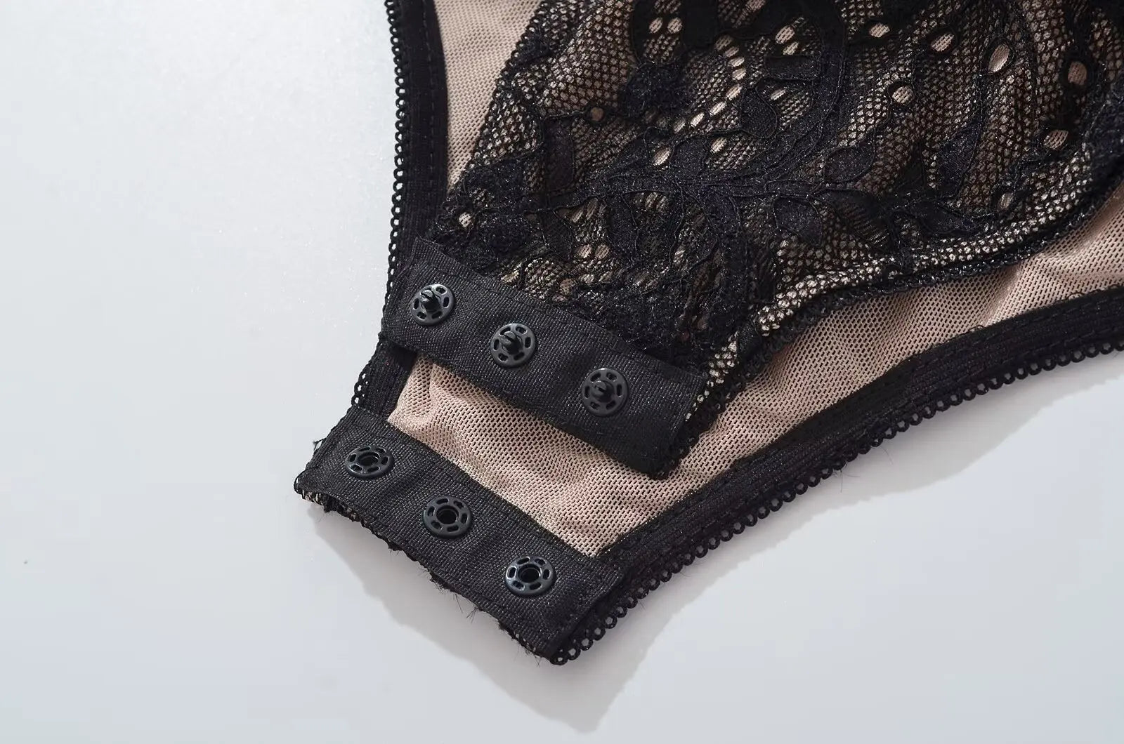 Body sexy transparente de encaje con forro, sin espalda, con tirantes finos, mono corto ajustado para mujer, monos ajustados, enterizos.