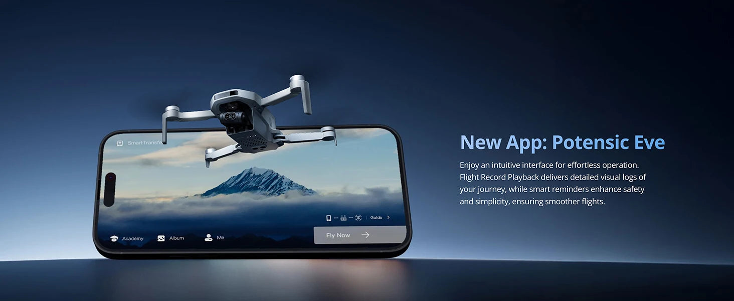 Drone Potensic ATOM 2 avec caméra, vidéo 4K HDR, photo 8K, nacelle 3 axes, moins de 249 g, prise de vue verticale, portée de 10 km, mode nuit IA, suivi IA