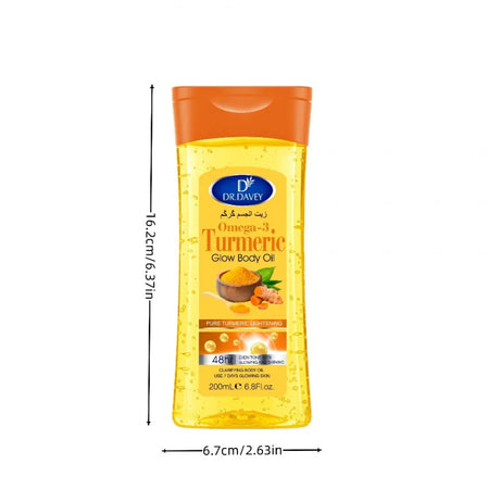 Huile Corps Curcuma & Oméga-3 – Éclat Naturel, Hydratation Intense & Peau Lumineuse – 200ml