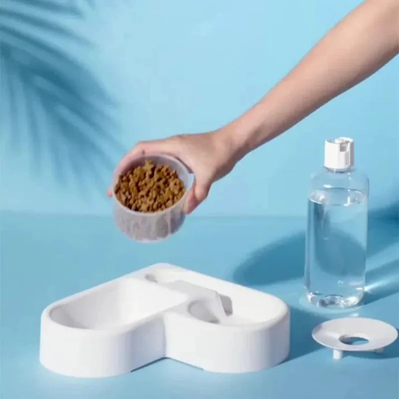 Gamelle automatique pour animaux de compagnie, résistante à l'humidité, pour chat et chien, multifonctionnelle, pour boire et manger