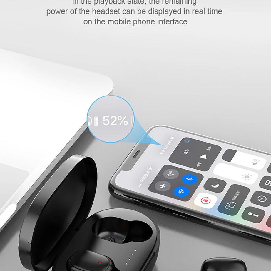 Écouteurs intra-auriculaires Bluetooth sans fil TWS A6S avec réduction de bruit et micro pour Huawei, Xiaomi et Redmi