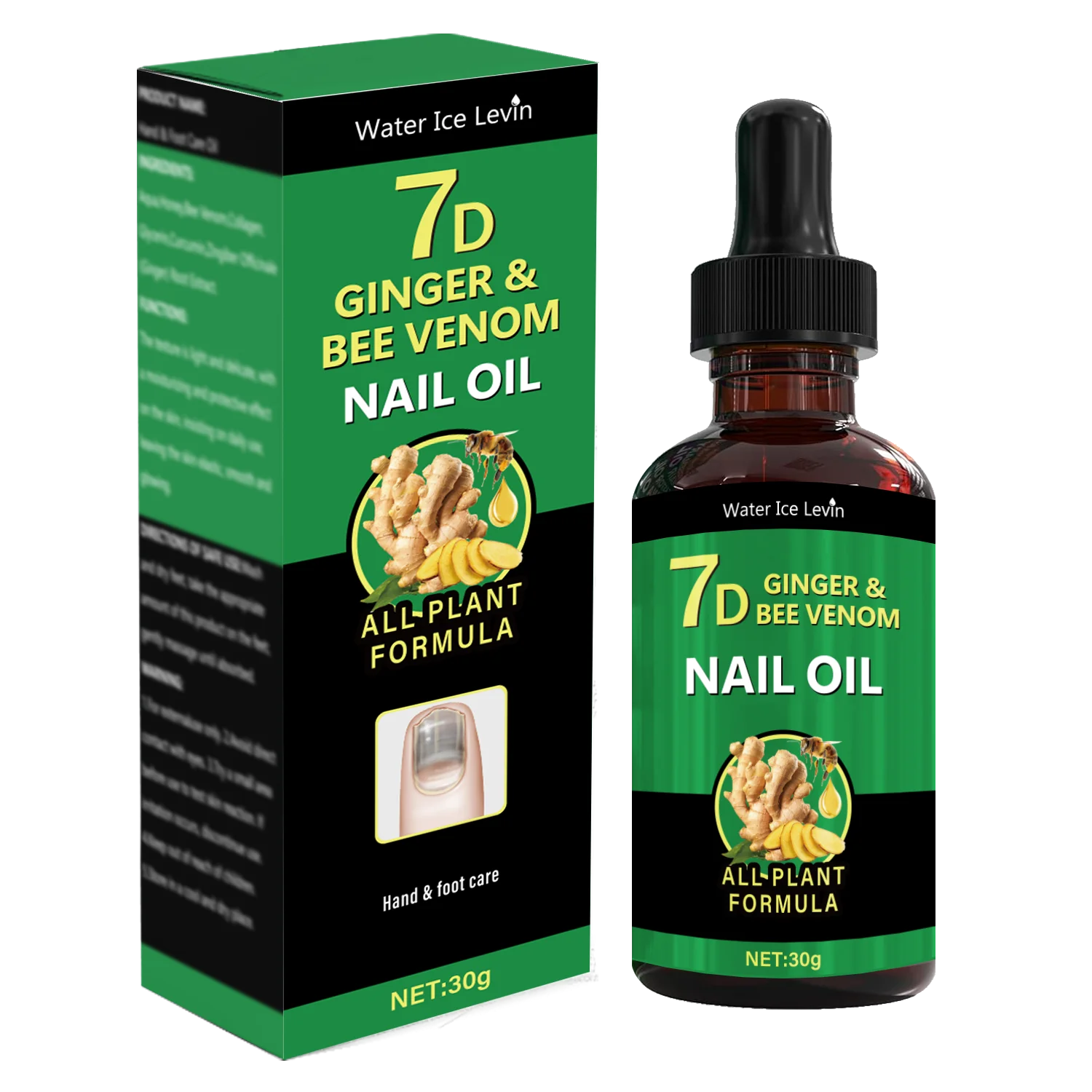 Soin des ongles au gingembre en 7 jours, convient aux mains et aux pieds, nourrit en profondeur, doux et hypoallergénique, hydratation quotidienne, convient à tous les types d'ongles