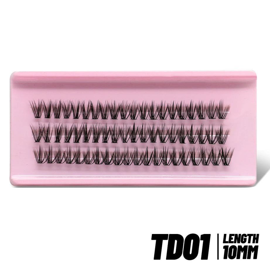 GROINNEYA Faux cils en vison, extensions de cils volumineuses, duveteuses et fines, maquillage pour les cils