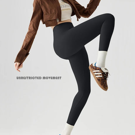 Leggings de sport et de fitness BIVIGAOS Printemps-Été, colorés, sans coutures, effet peau de requin, fins, élastiques et moulants.