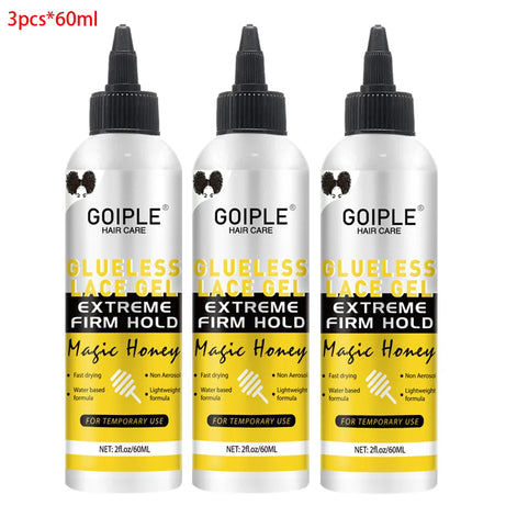 GOIPLE Gel pour perruque lavable sans colle, 59 ml, tenue extrême, séchage rapide, formule naturelle, adhésif pour usage temporaire