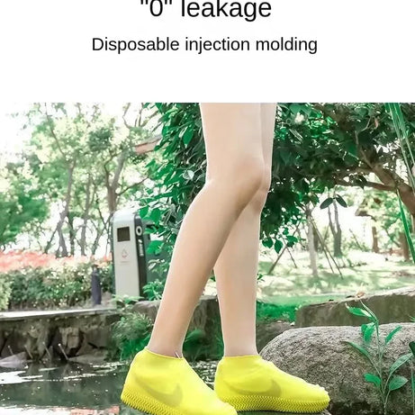 1 paire de couvre-chaussures imperméables en silicone, résistants aux irrégularités du bord, pour bottes de pluie, accessoires pour les journées pluvieuses en extérieur