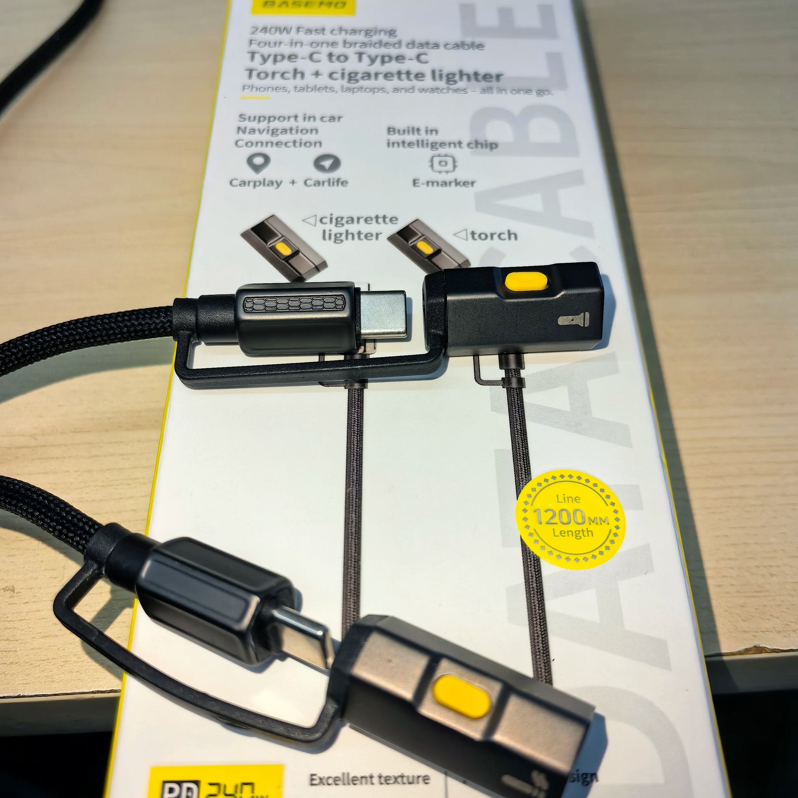 Support de téléphone portable pliable à charge rapide 240 W, câble de données, réglage multi-angle, charge continue.