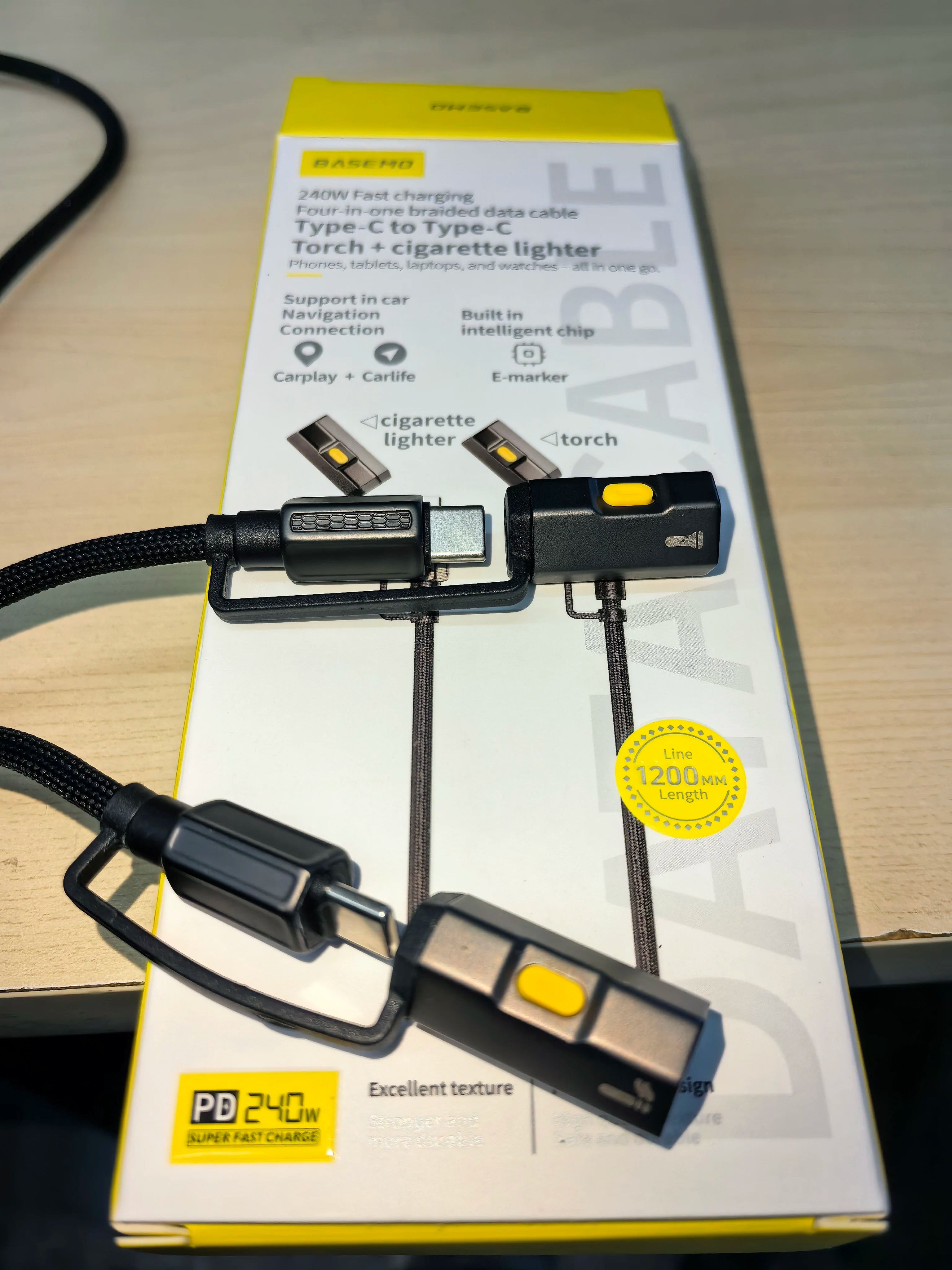 Support de téléphone portable pliable à charge rapide 240 W, câble de données, réglage multi-angle, charge continue.