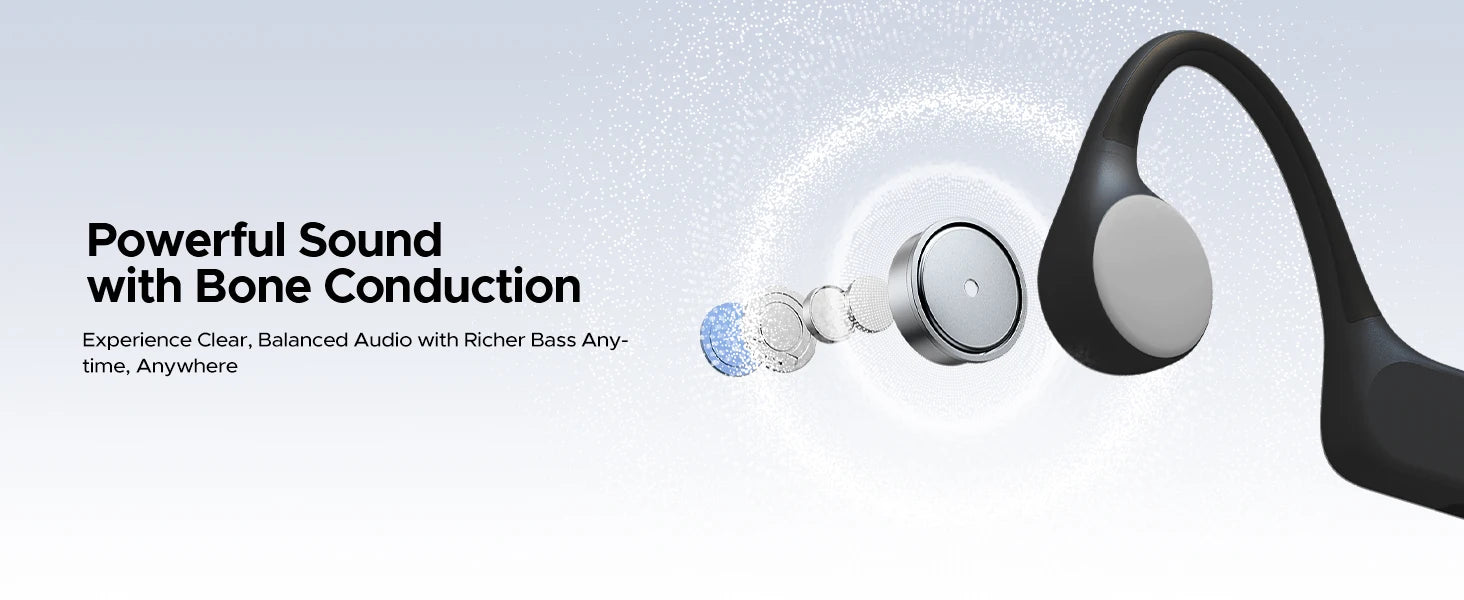 Écouteurs intra-auriculaires à conduction osseuse DOOGEE BoneBeat Run, sans fil, Bluetooth 5.4, étanches, pour la musique et les appels sportifs en extérieur