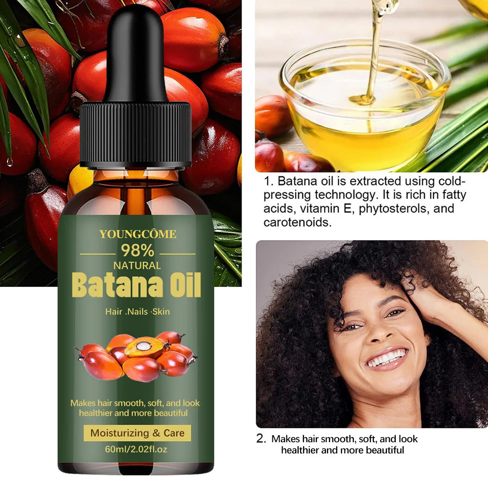 Huile de batana naturelle pour la croissance des cheveux. Huile de batana pure. Apporte brillance et force aux cheveux. Pour femmes. Prévient la chute des cheveux. Élimine les pointes fourchues. 1/3 pièces.