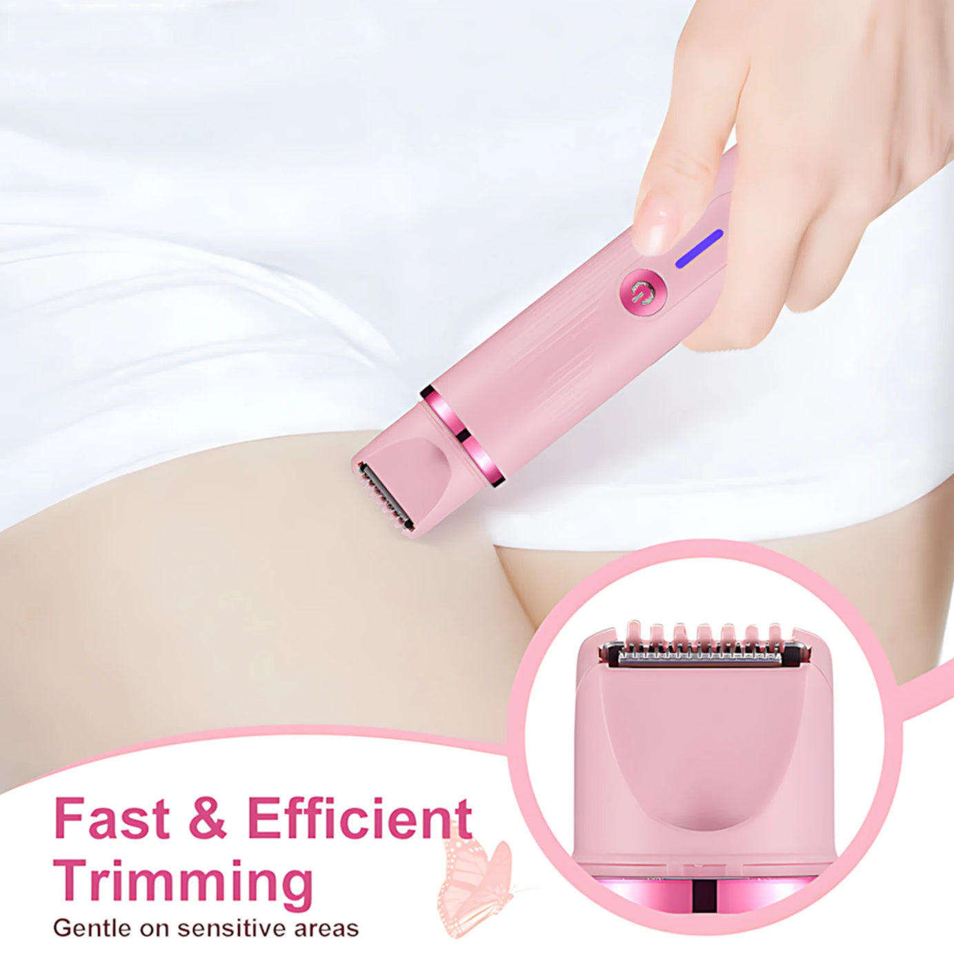 Rasoir électrique pour femme, double tête 2 en 1, rasoir pour aisselles, bras, jambes, maillot et pubis, épilateur