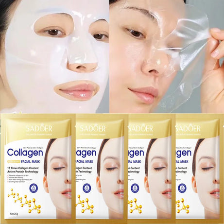 Lot de 10 masques faciaux anti-rides au collagène, anti-âge, atténue les ridules, raffermit la peau, hydrate et illumine le teint, cosmétique coréenne