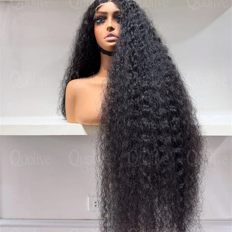 Perruque bouclée en cheveux humains de 30 à 40 pouces, ondulation profonde, perruque frontale en dentelle HD 13x6, perruque sans colle 4x4 et 5x5, cheveux humains prêts à porter, 360°