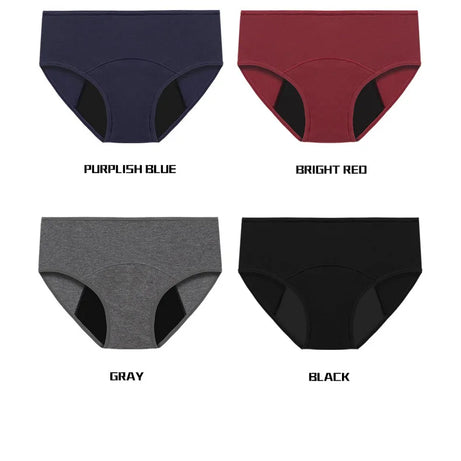 Lot de 3 culottes menstruelles pour femmes, anti-fuites, en coton, absorbantes, physiologiques, pour les règles.