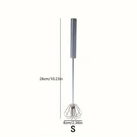 Batteur à œufs en acier inoxydable, mélangeur semi-automatique durable pour mélanger, remuer et battre les œufs sans effort, idéal pour la pâtisserie.