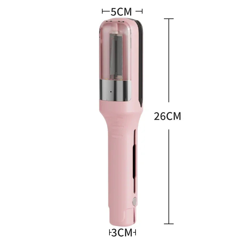 Coupe-pointes automatique professionnelle sans fil pour femmes, idéale pour les cheveux secs, abîmés et cassants.