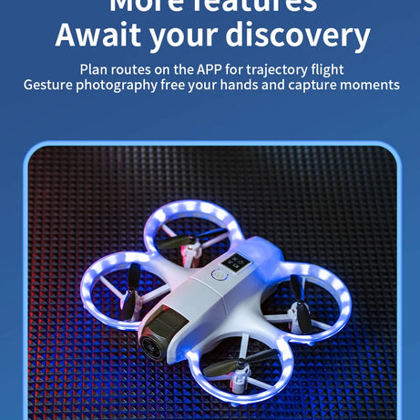 Nouveau mini drone H135 WIFI FPV Hover, caméra 4K professionnelle, lumières colorées, drone RC pliable, quadricoptère, jouet RC, cadeau