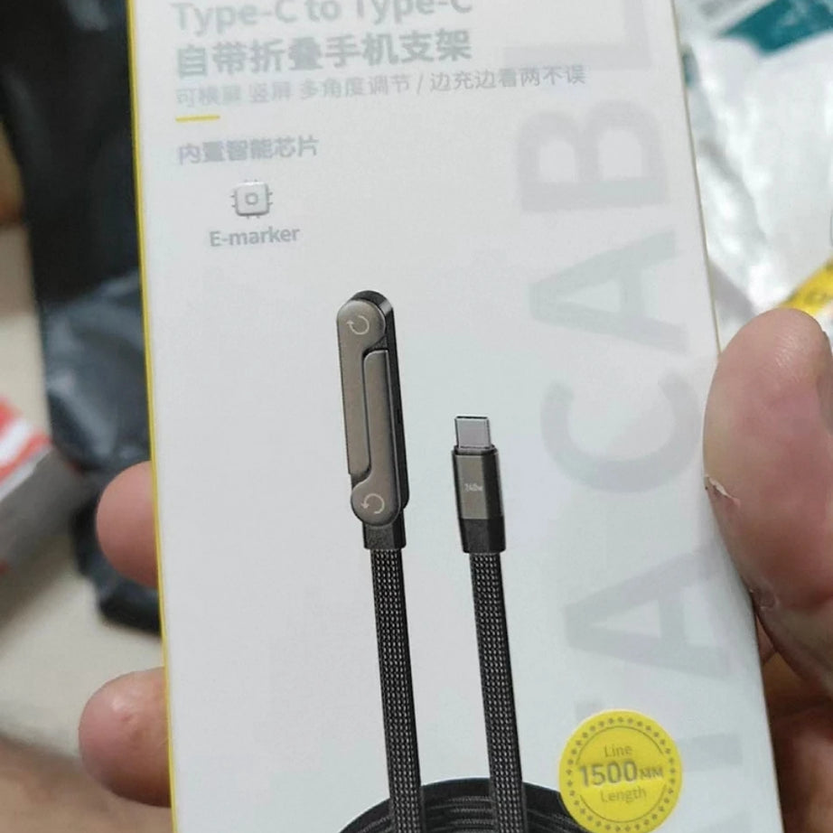 Support de téléphone portable pliable à charge rapide 240 W, câble de données, réglage multi-angle, charge continue.