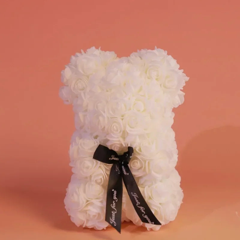 Rose Bear Gift Valentine's Day Wedding Decoration 19cm